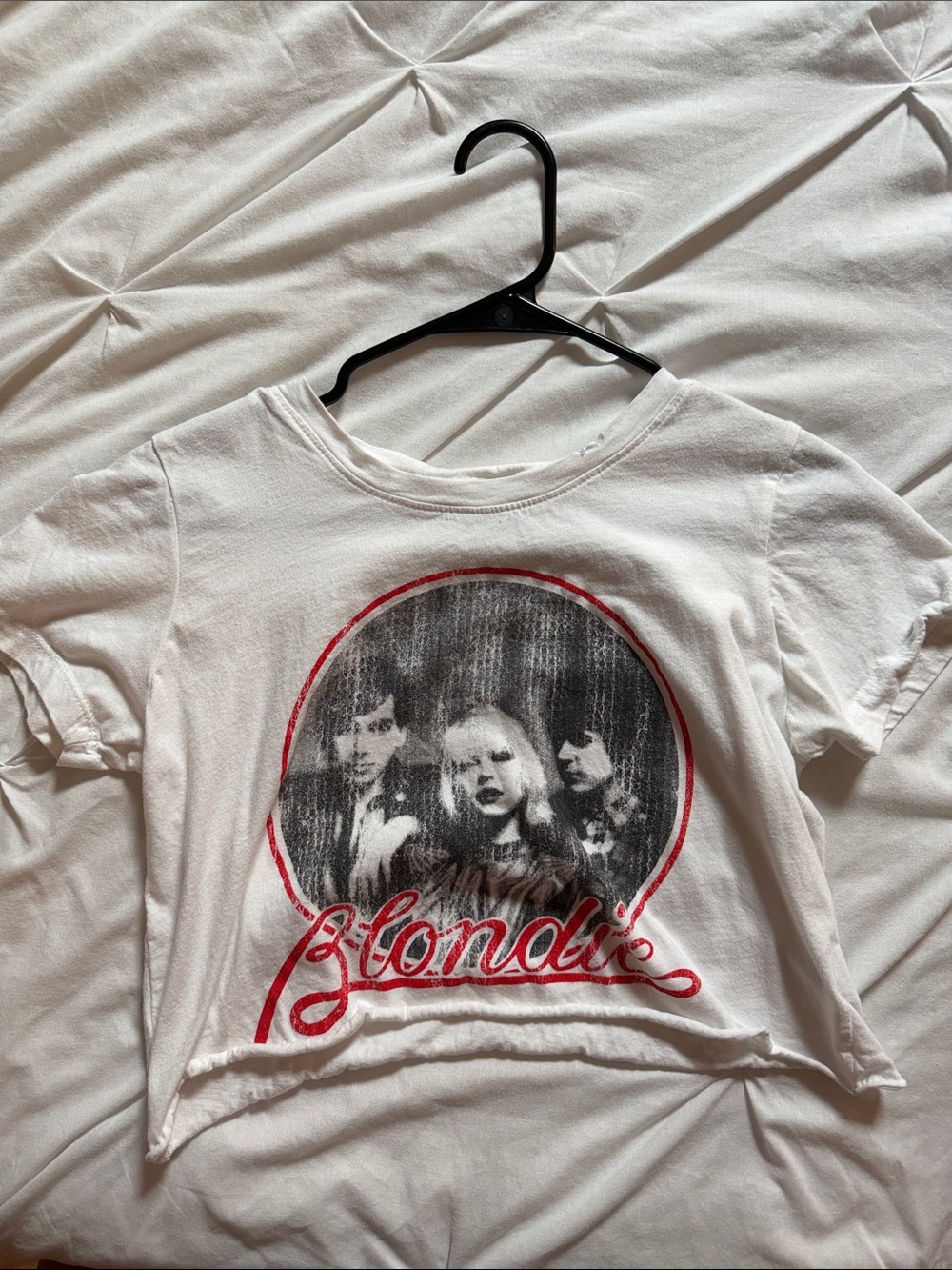 Prince Peter Collection White Crop Top with Red & Black Blondie Graphic
